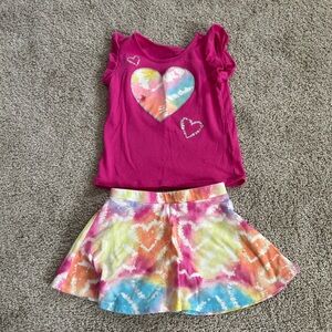 Children’s Place 2T Rainbow Skort Set